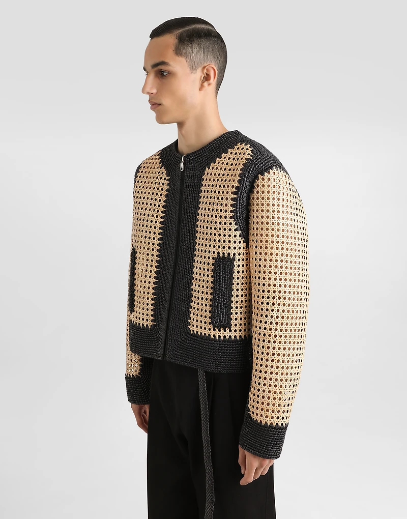 Woven raffia jacket