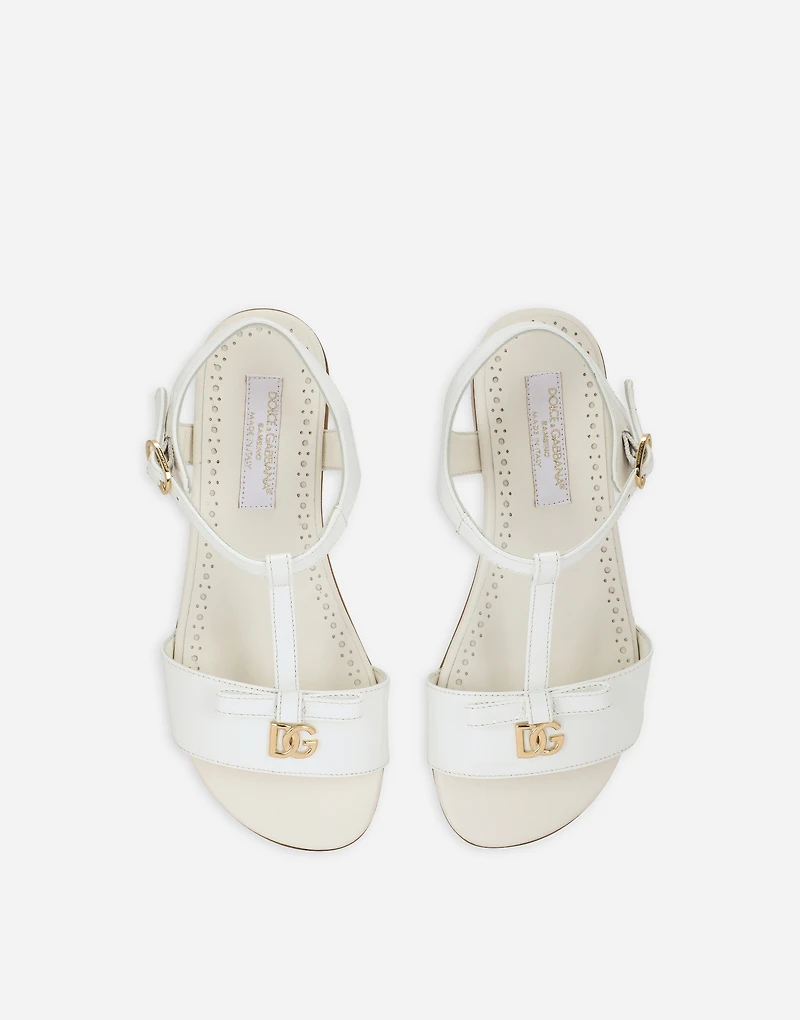 Patent leather sandals