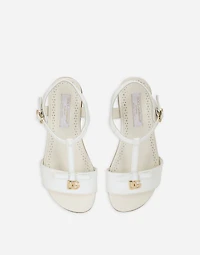 Patent leather sandals