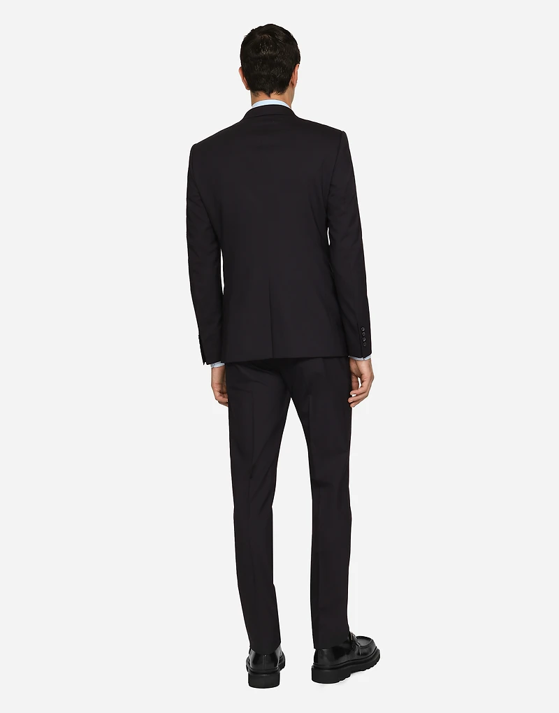 Double-breasted stretch wool Martini-fit suit