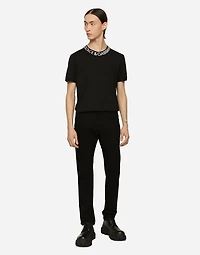 Black wash slim-fit stretch jeans