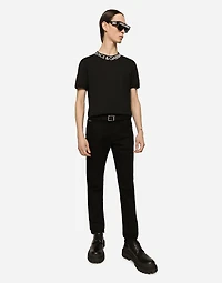 Black wash slim-fit stretch jeans