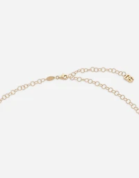 Lettering Chain Necklace twisted wire in 18-carat yellow gold