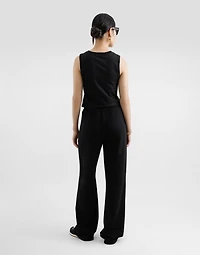 Oversize jersey tank top with DG logo embroidery