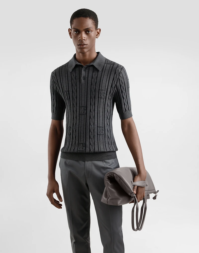 Calfskin nappa leather shopper