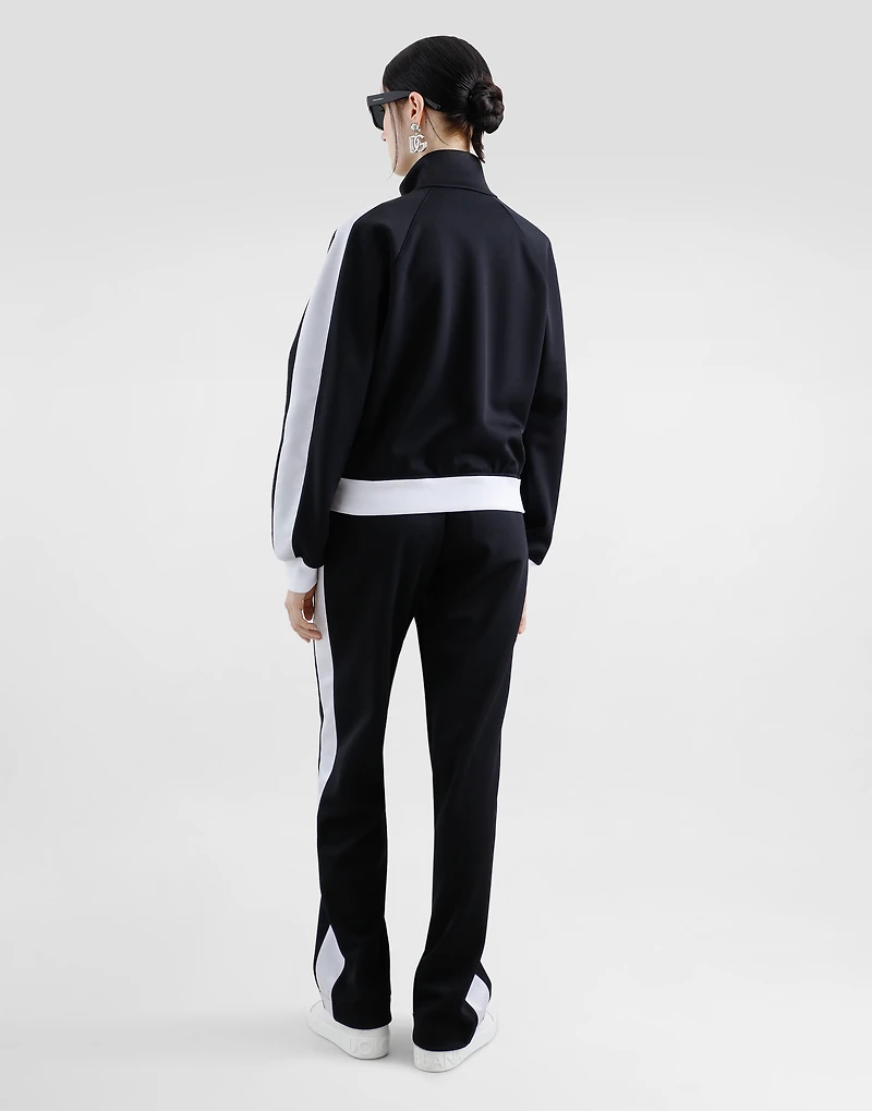 Zip-up triacetate sweatshirt with DG logo embroidery
