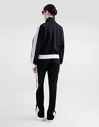 Zip-up triacetate sweatshirt with DG logo embroidery
