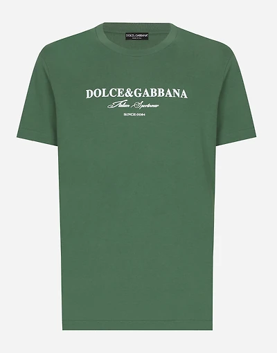 Cotton T-shirt with logo print