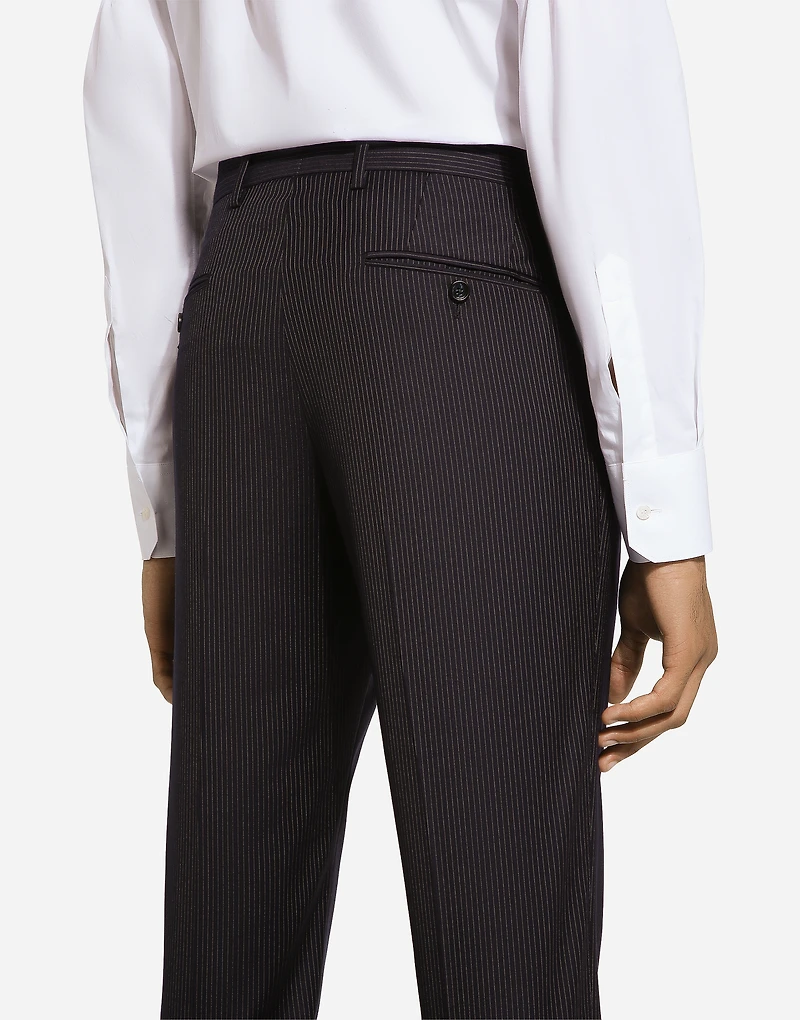 Pinstripe double-breasted Martini-fit suit