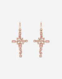 Rainbow Monochrome Earrings
 18 carat red gold and pink tourmalines