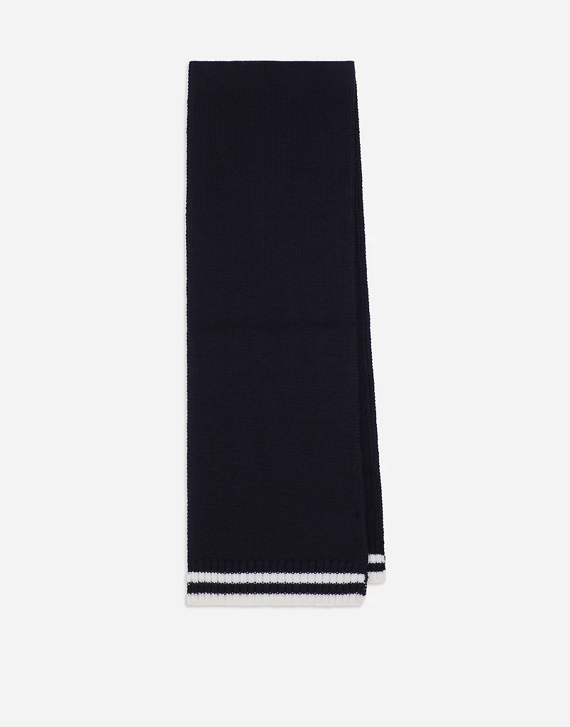 Wool jacquard scarf with Dolce&Gabbana logo