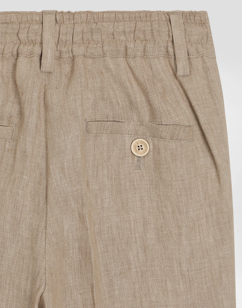 Twill pants with patch