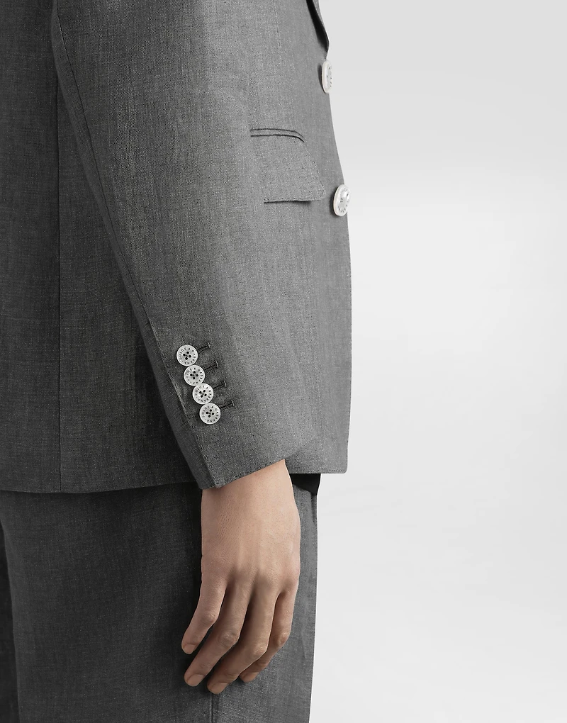 Sicilia single-breasted jacket washed linen