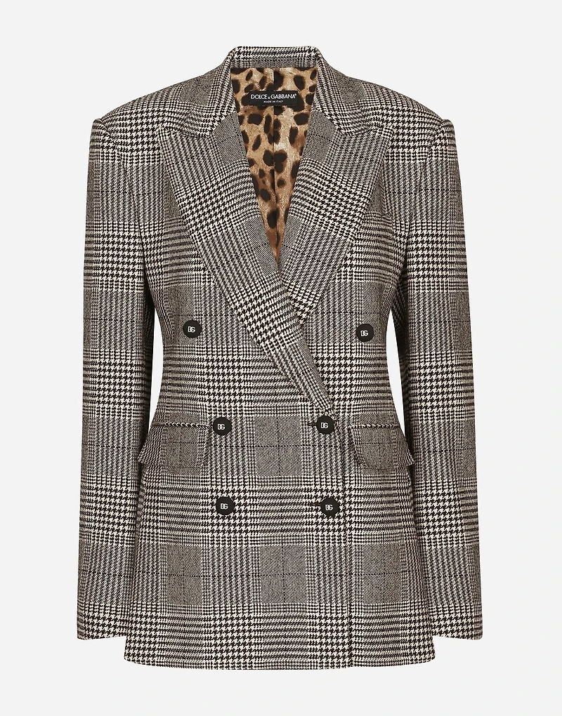 Glen plaid jacket with vents