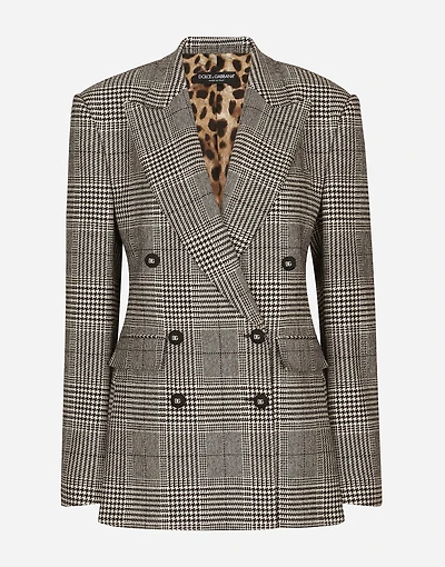Glen plaid jacket with vents