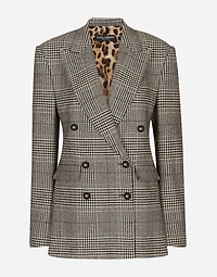 Glen plaid jacket with vents