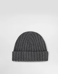 Cashmere flat rib hat