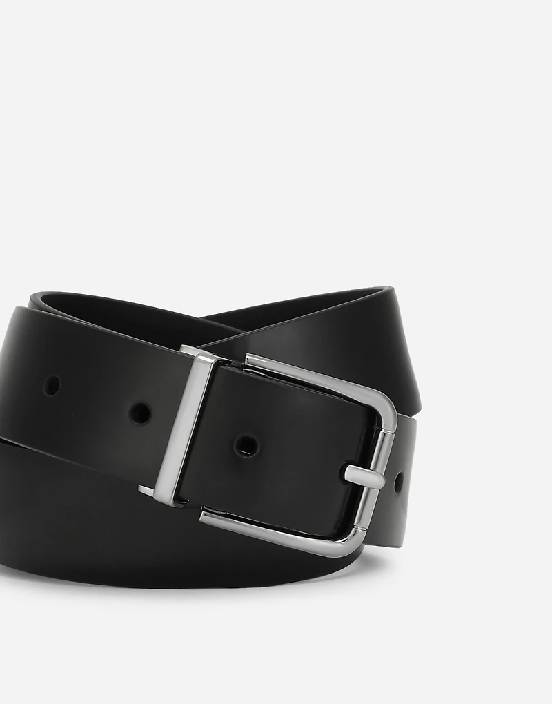 Brushed calfskin belt
