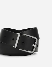 Brushed calfskin belt