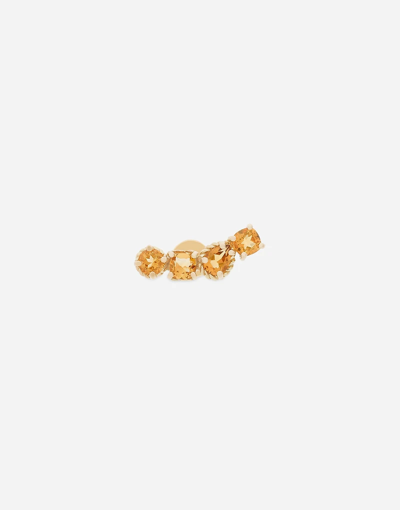 Single Rainbow Monochrome Earring
18-carat yellow gold and citrines