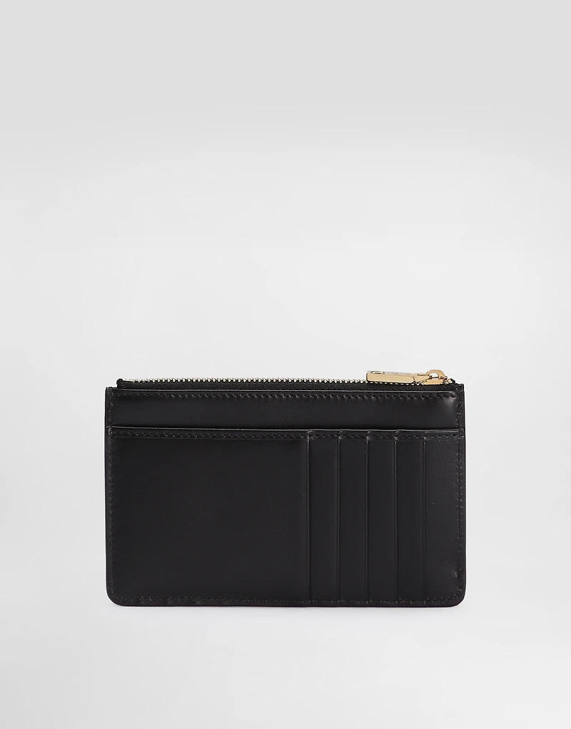 Calfskin card holder with DG logo