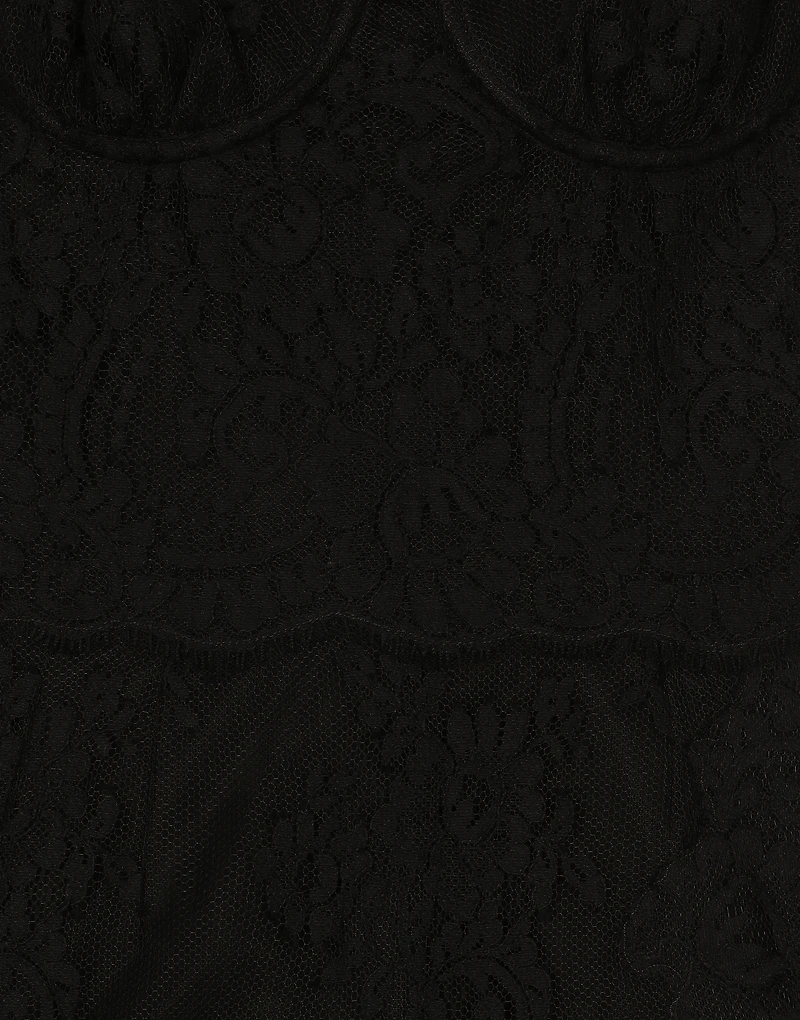 Lace calf-length slip dress