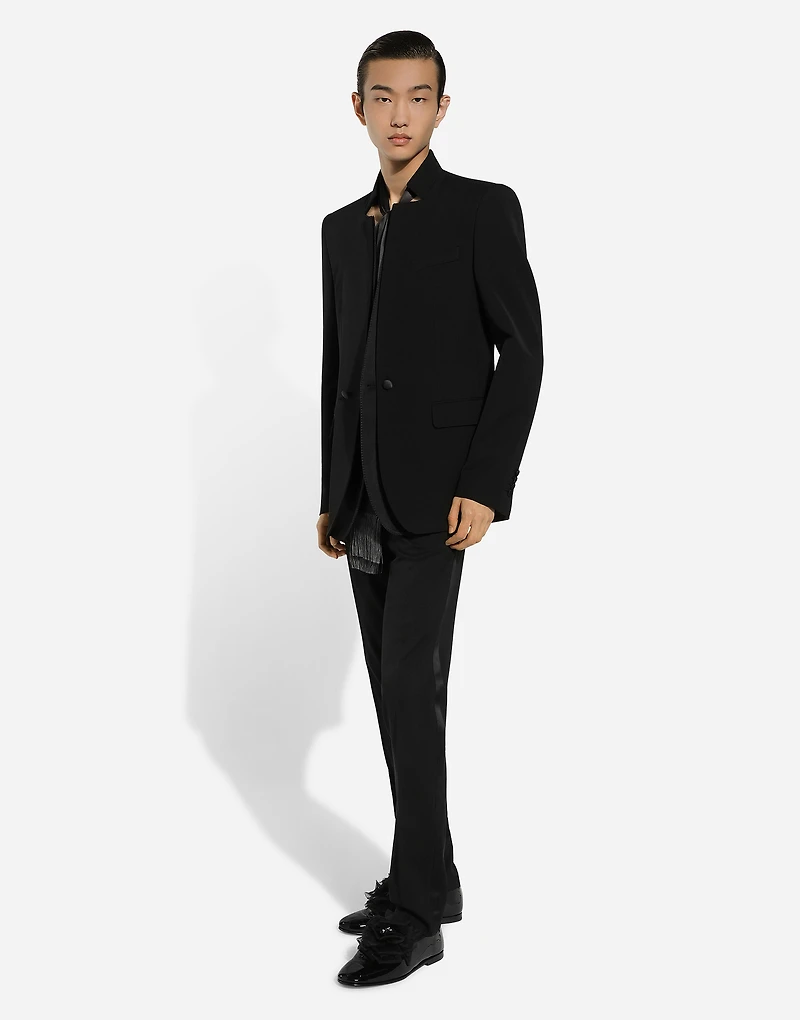 Single-breasted wool jacket