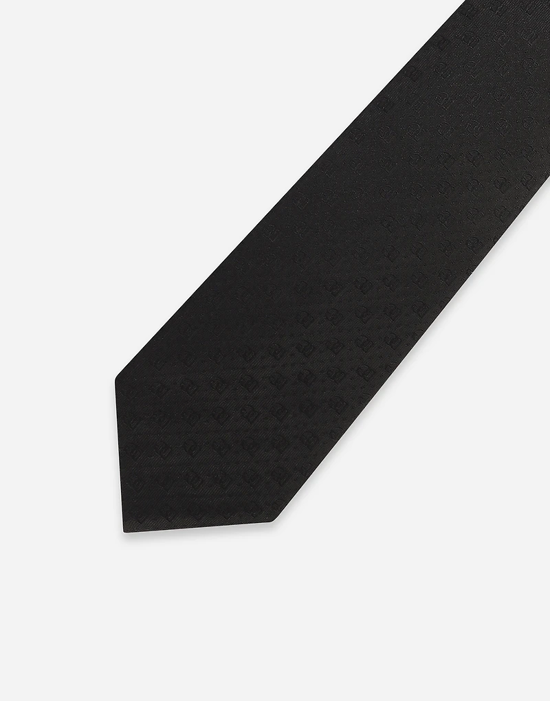 8-cm silk jacquard blade tie with DG logo