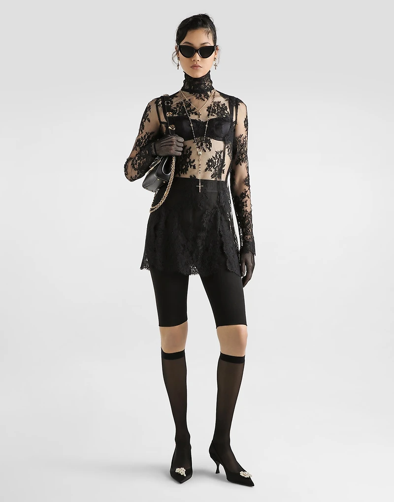 One-piece cordonetto lace dress