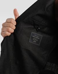 Single-breasted linen fabric jacket