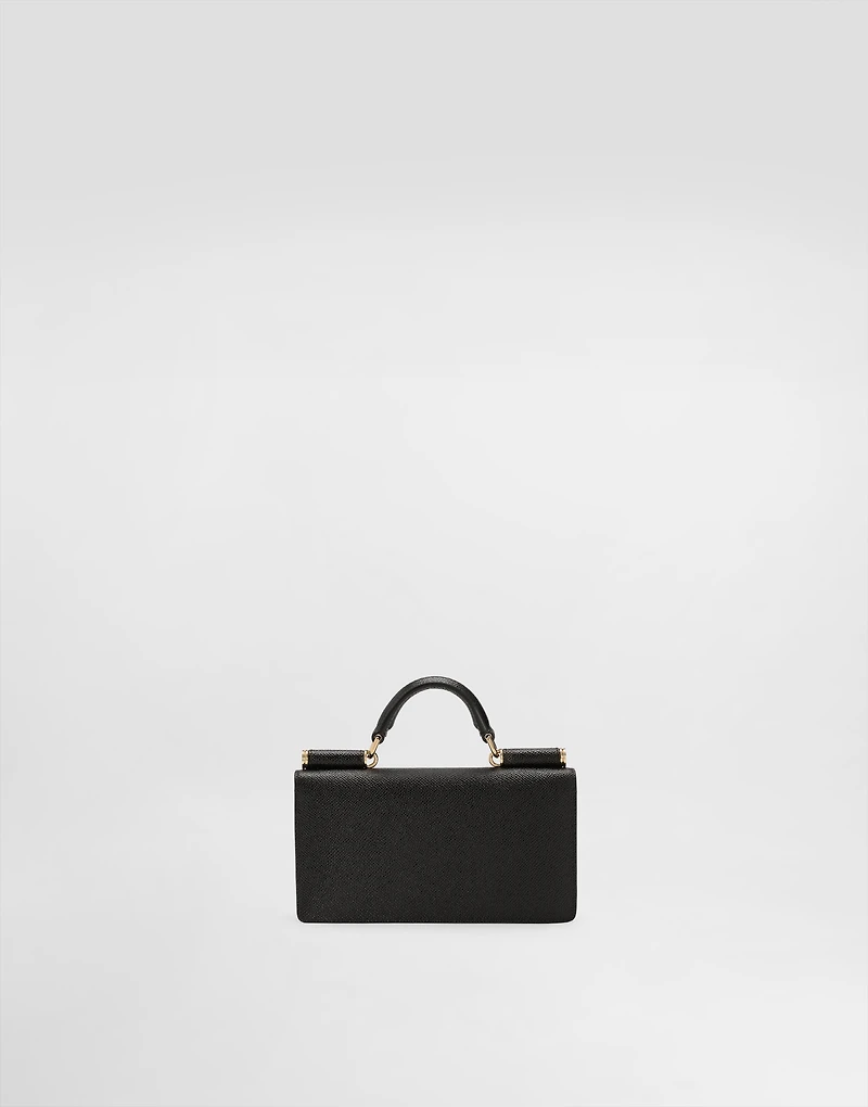 Dauphine-print calfskin mini bag