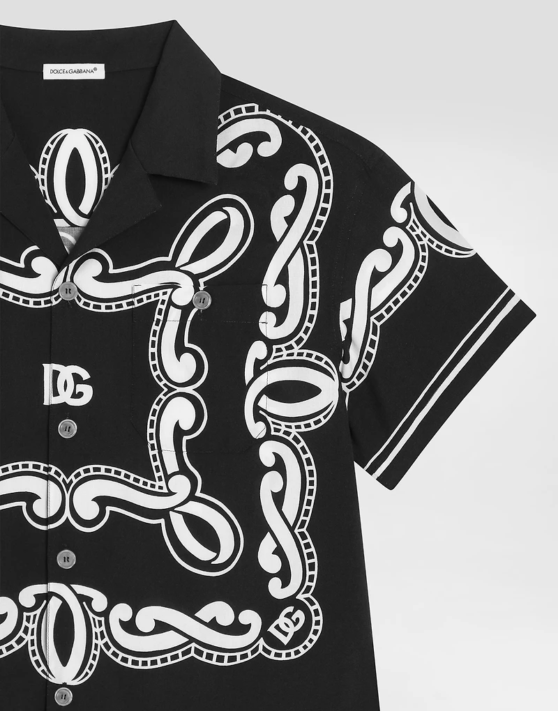 Batik shirt with bandanna print