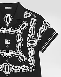 Batik shirt with bandanna print