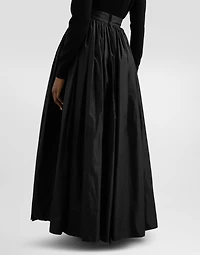 Long taffeta circle skirt