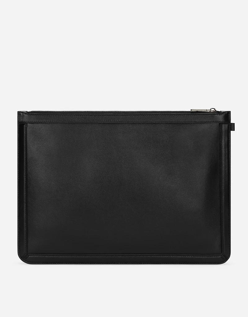 Large calfskin pouch