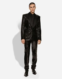 Sequined single-breasted Sicilia-fit tuxedo suit