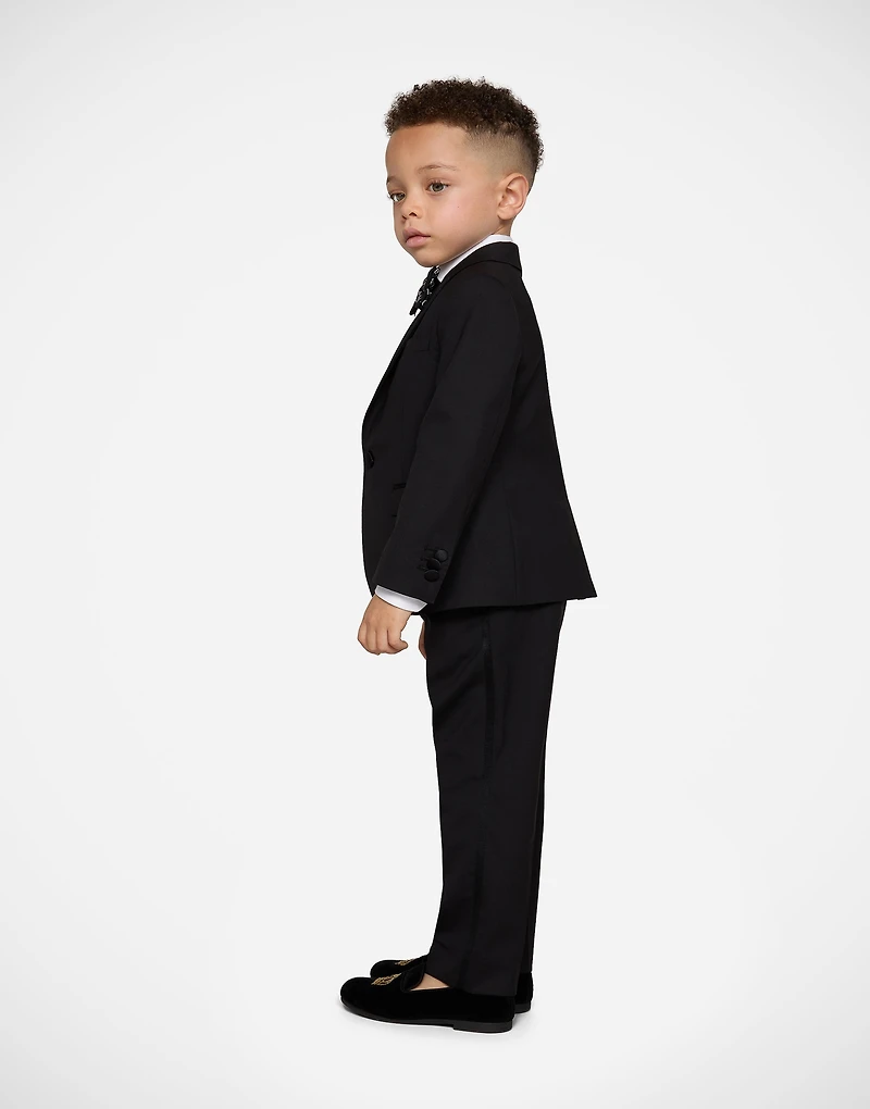 Single-breasted tuxedo suit in stretch wool
