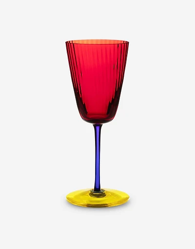 Hand-Blown Murano White Wine Glass