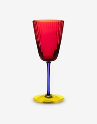 Hand-Blown Murano White Wine Glass