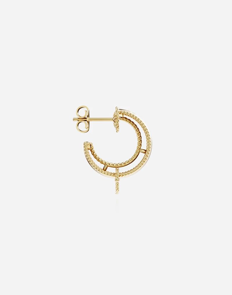 Lettering Earring18-carat yellow gold