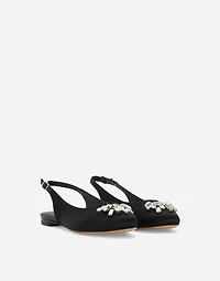 Satin slingbacks