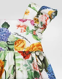 Poplin dress with floral print