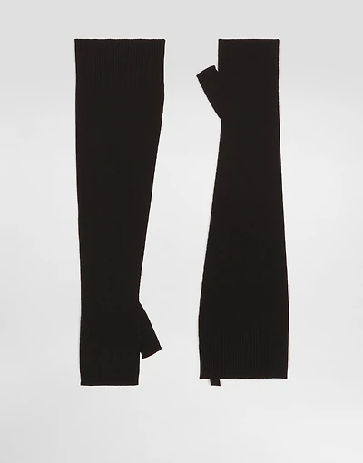 Rib knit gloves