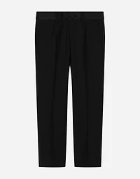 Single-breasted tuxedo suit in stretch wool