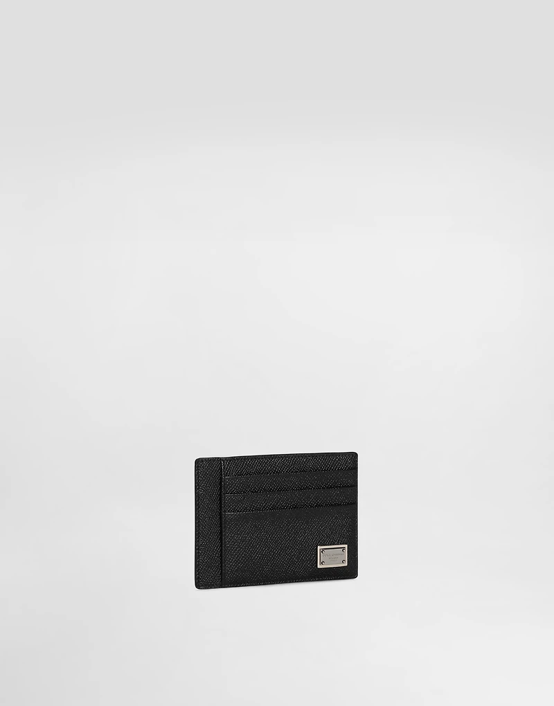 Dauphine-print calfskin card holder