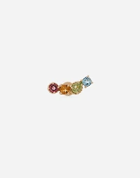  Rainbow Single Earring
 18-carat yellow gold and multicolored gems