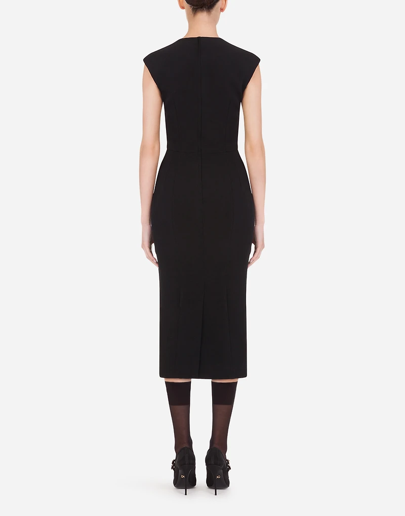 Longuette dress in cady