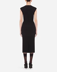 Longuette dress in cady