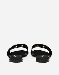 Polished calfskin sliders
