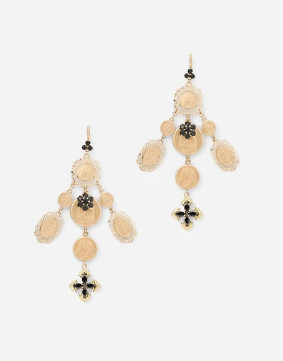 Sicily Earrings  18-carat yellow gold and black sapphires